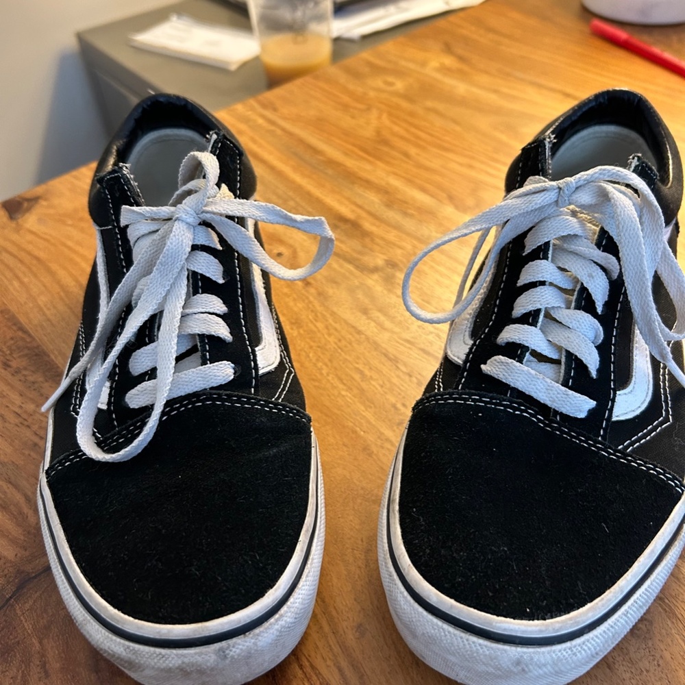 Womens Vans Old Skool Pro Black/White sneakers Size 8.5